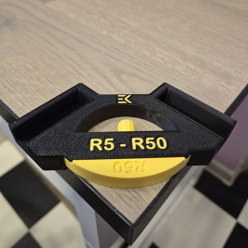 Radiusų šablonas nuo R5 iki R50