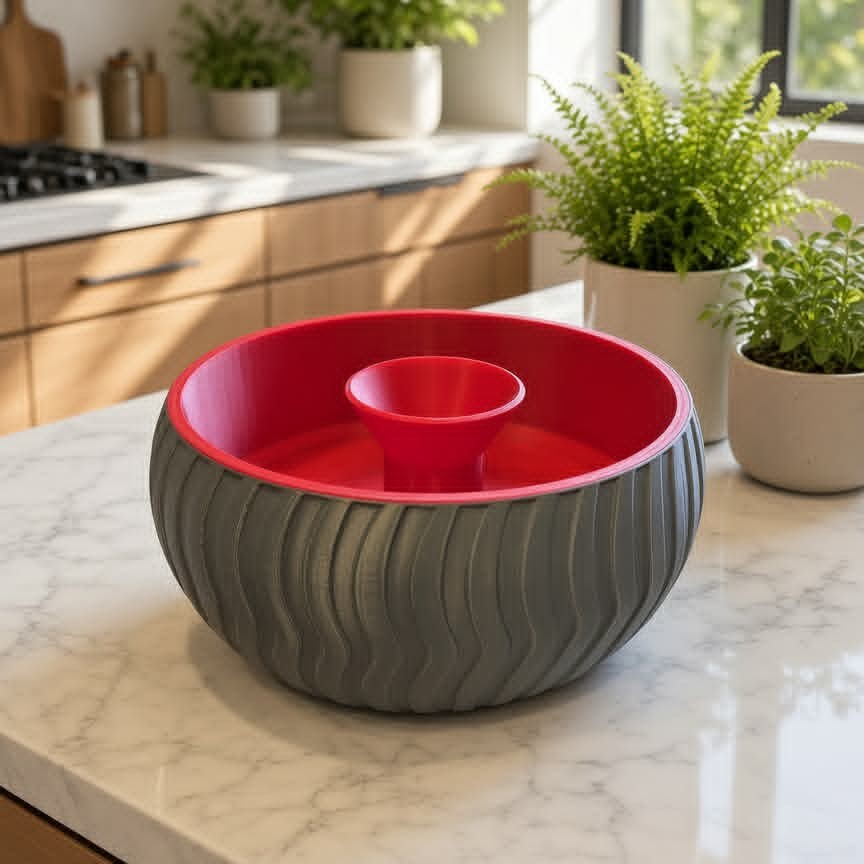 3D spausdintas užkandžių indas